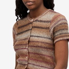 Brain Dead Women's Madera Short Sleeve Knit in Brown