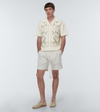 Bode Gerber embroidered cotton shirt