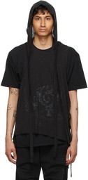 Hyein Seo Black Double Layer Hood T-Shirt