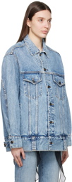 KHAITE Blue Grizzo Denim Jacket