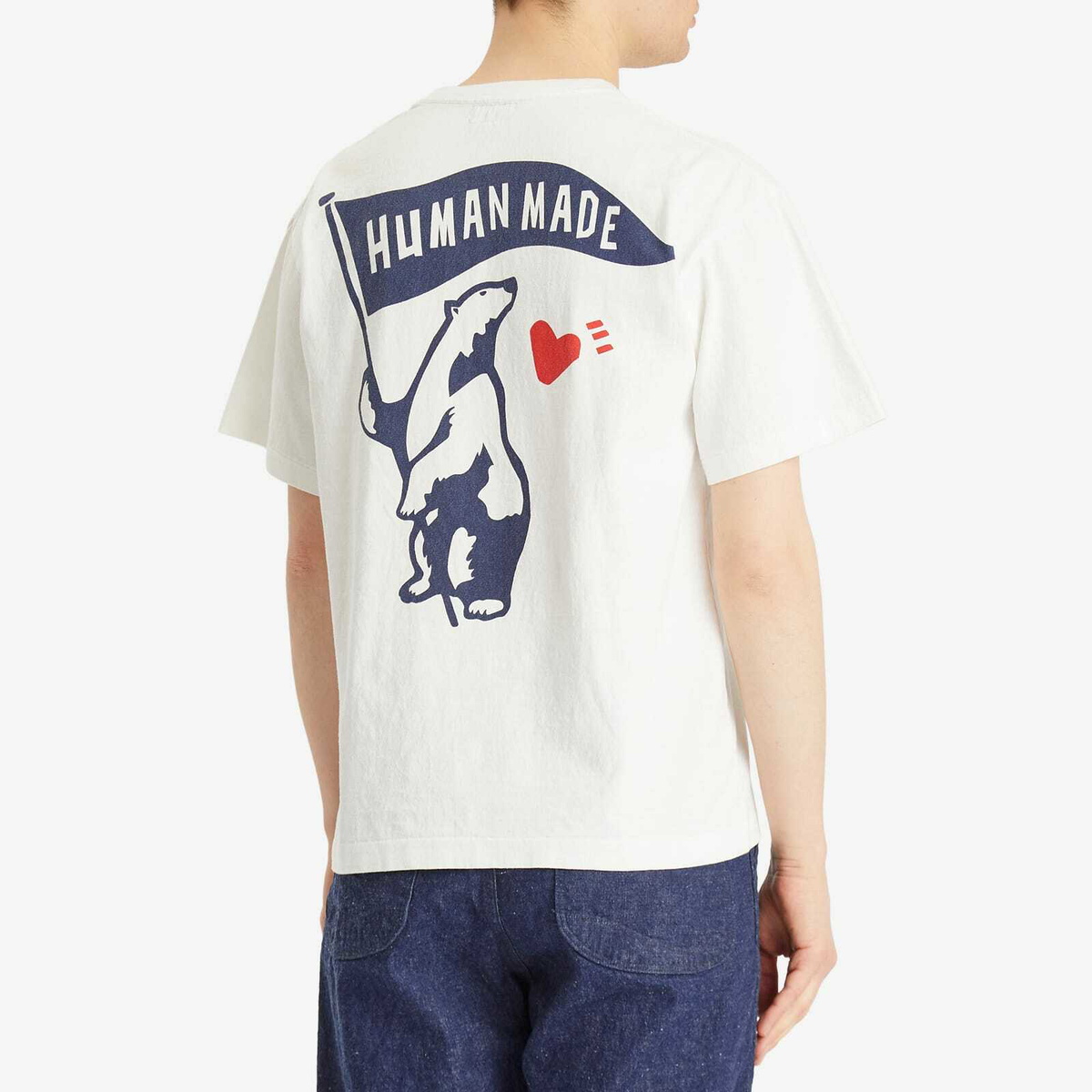 Human Made Men's Polar Bear Flag T-Shirt in White Human Made