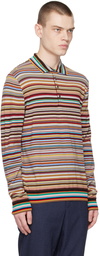 Paul Smith Multicolor Stripe Long Sleeve Polo