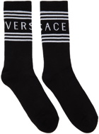 Versace Black & White 1990s Logo Socks