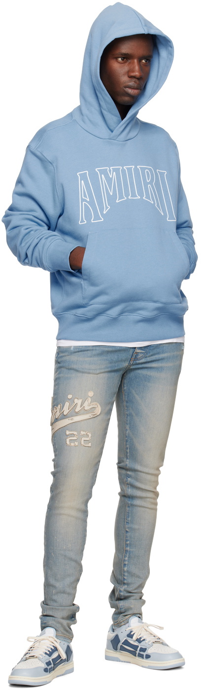 AMIRI Indigo Varsity Appliqué Jeans Amiri
