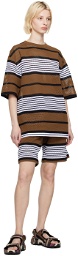Burberry Brown Stripe Shorts