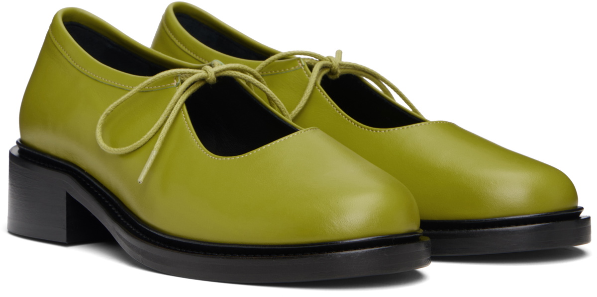 Nicole Saldaña SSENSE Exclusive Green Fabiana Loafers