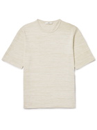 Mr P. - Knitted Organic Cotton and Wool-Blend T-Shirt - Neutrals