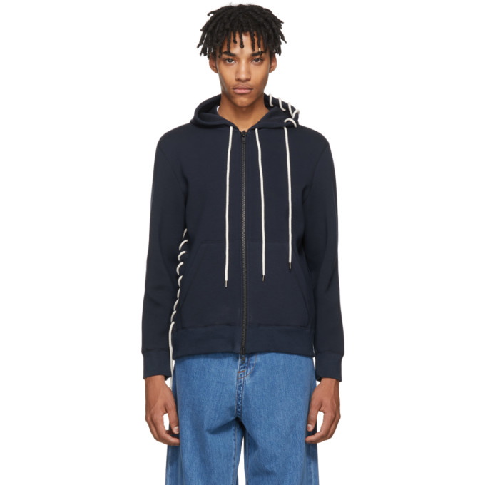 Craig Green Navy Laced Zip Hoodie Craig Green