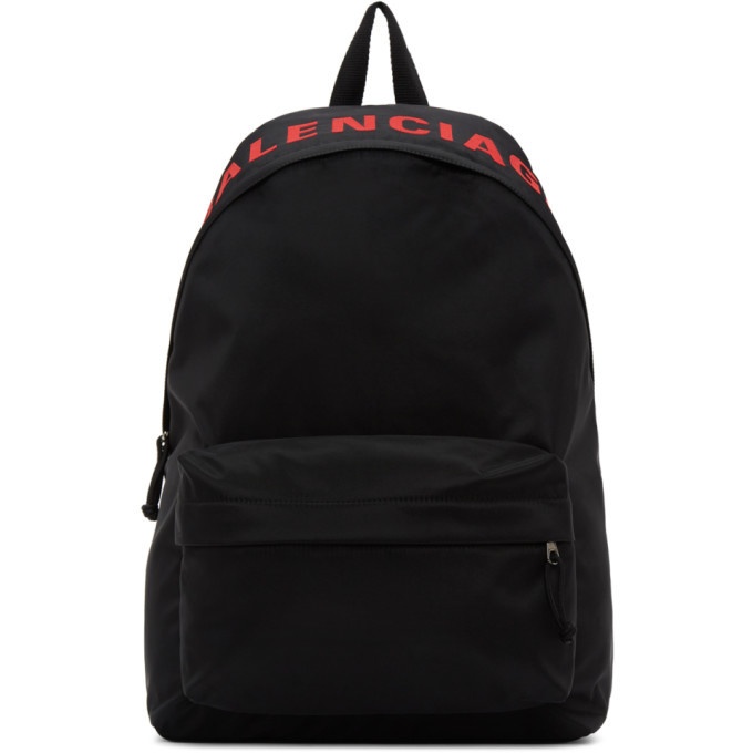 Photo: Balenciaga Black and Red Wheel Backpack