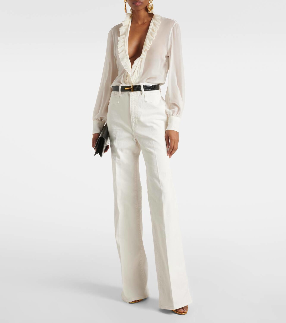 Tom Ford Mid-rise wide-leg jeans