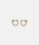 Shay Jewelry 18kt gold (750/1000) earrings with diamonds and emeralds