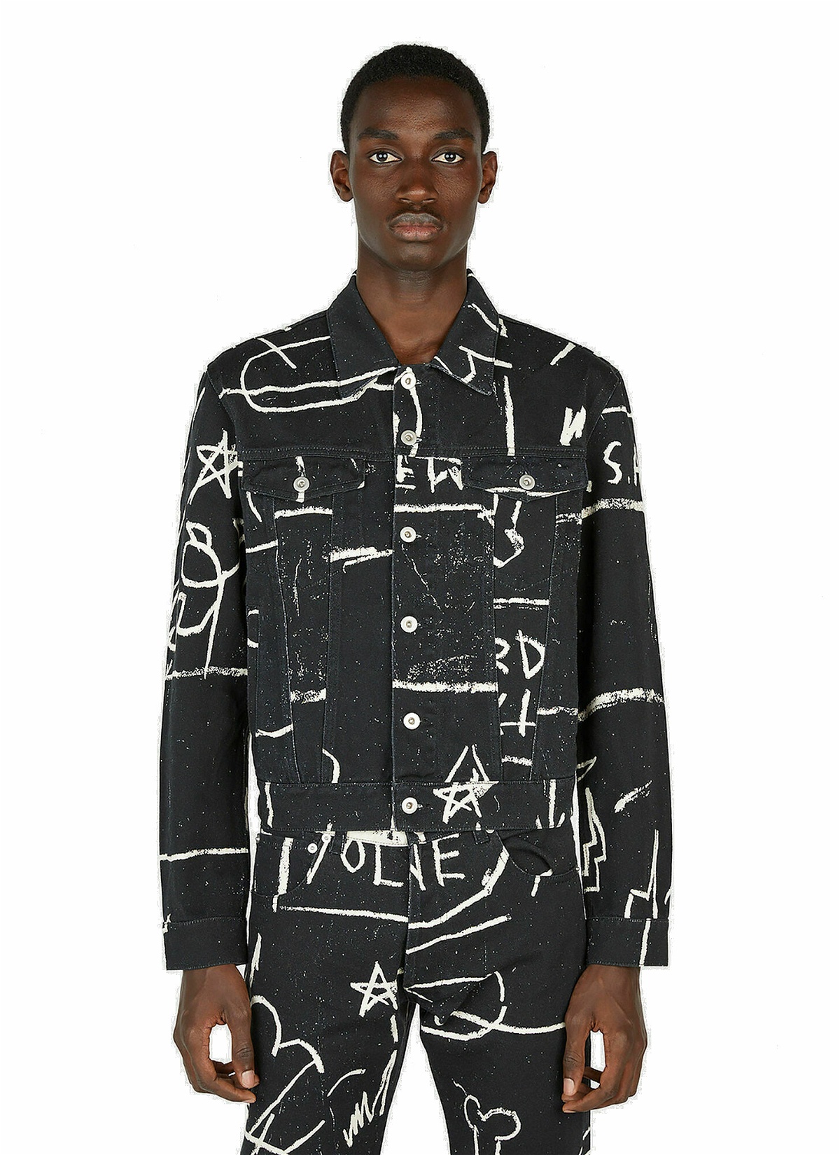 Photo: Honey Fucking Dijon - Basquiat Denim Jacket in Black