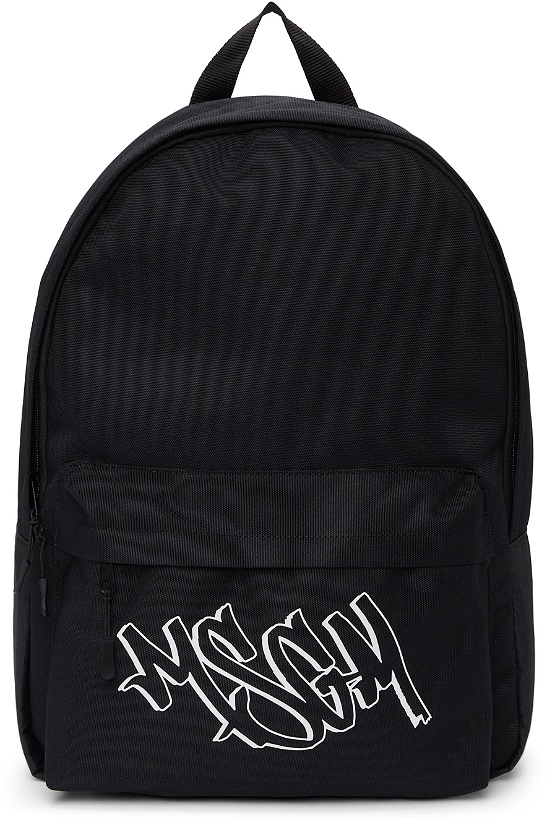 Photo: MSGM Black Logo Backpack