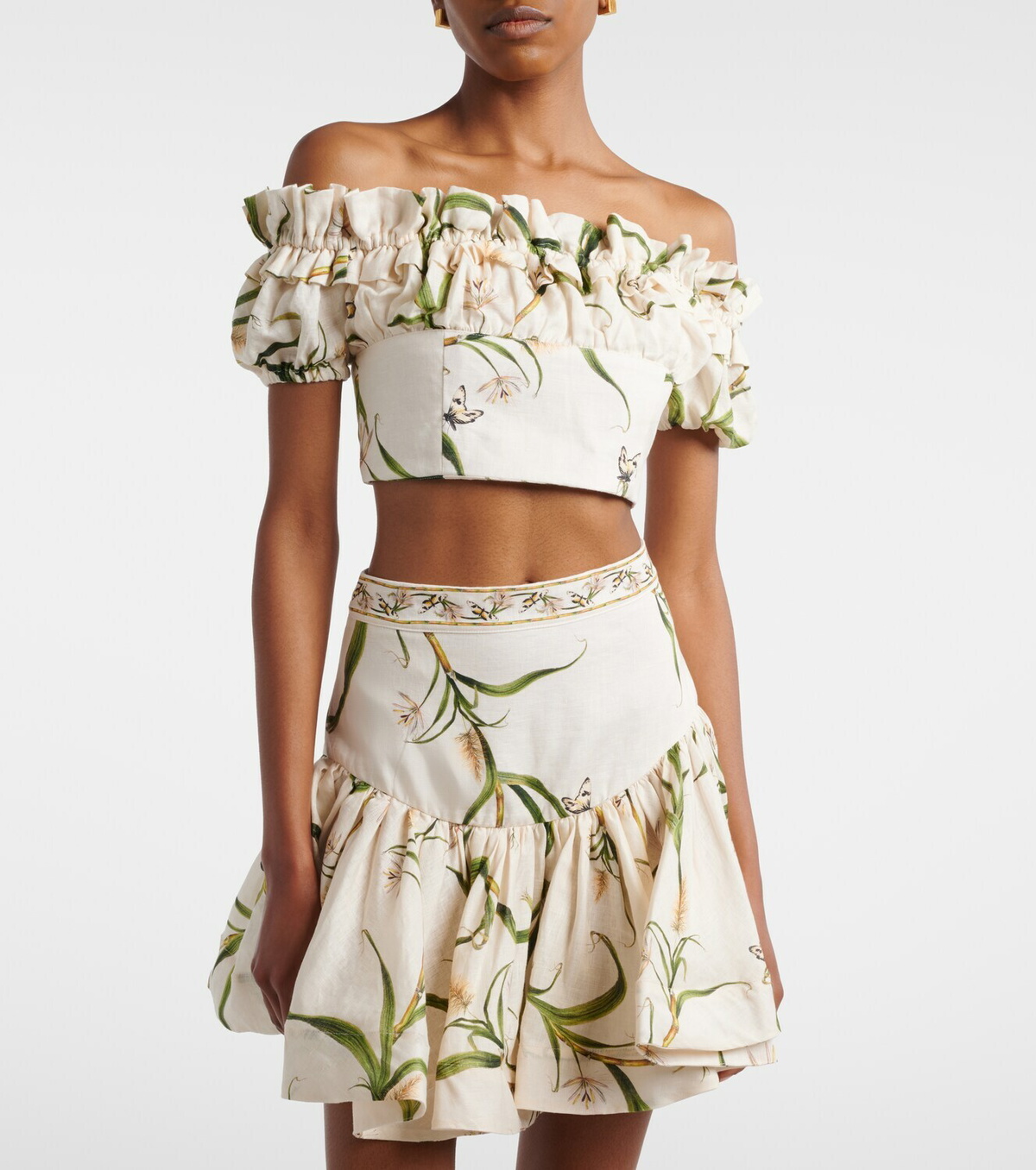 Agua by Agua Bendita Pimienta printed linen top