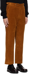 Bode Brown Cinch Tab Trousers