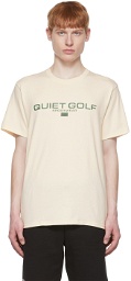Quiet Golf Off-White Cotton T-Shirt
