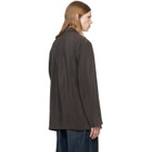 LEMAIRE Brown Soft Double Breasted Blazer