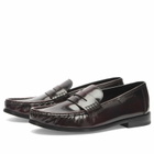 Grenson Men's Simeon Penny Loafer in Burgundy