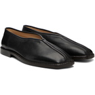 LEMAIRE Black Flat Piped Slippers