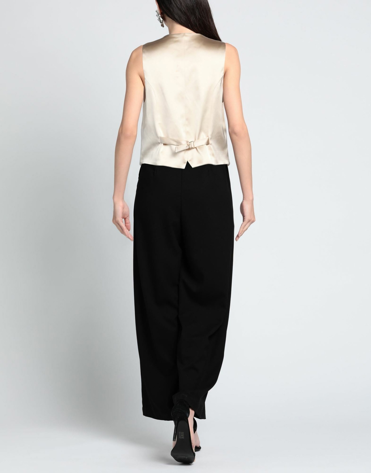 Semicouture Womens Tailored Vest in Beige
