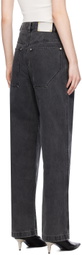 Dion Lee Black Slouchy Darted Jeans