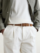 Brunello Cucinelli - 2cm Woven Suede Belt - Brown
