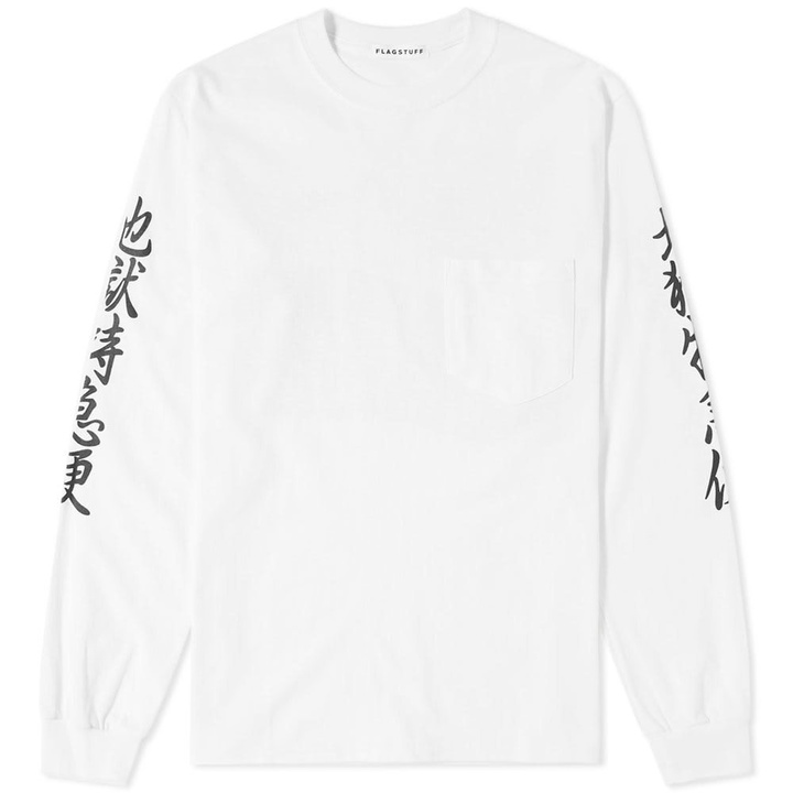 Photo: Flagstuff Long Sleeve Shunga Tee White