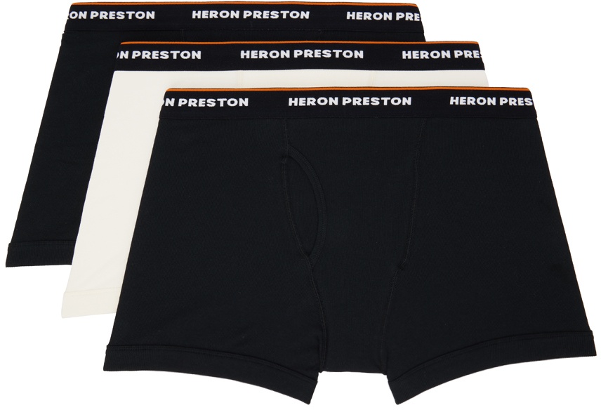 Photo: Heron Preston Three-Pack Black & White Boxers