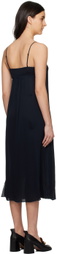 See by Chloé Navy Embroidered Midi Dress