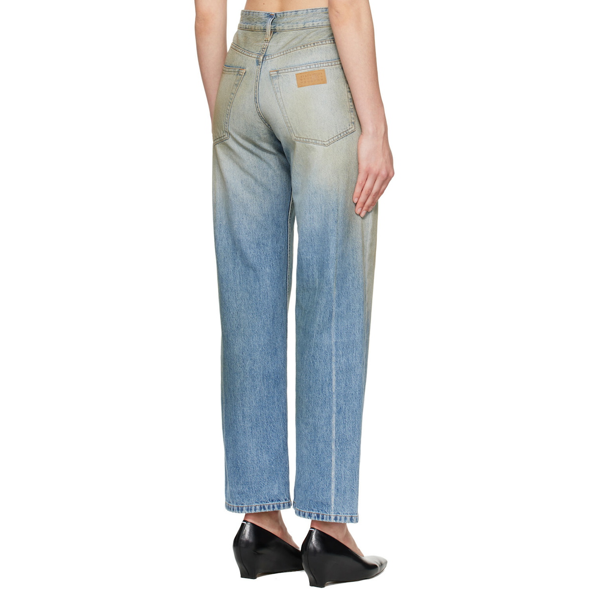 MM6 Maison Margiela Blue Straight-Leg Jeans