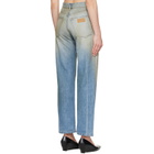 MM6 Maison Margiela Blue Straight-Leg Jeans