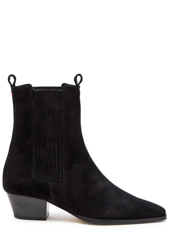 Photo: Aeyde Agata 35 Suede Ankle Boots Black