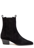Aeyde Agata 35 Suede Ankle Boots Black
