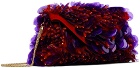 Dries Van Noten Red & Purple Sequin Embellished Shoulder Bag