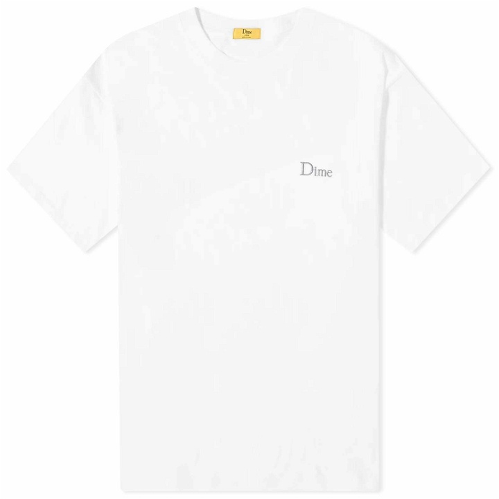 Photo: Dime Men's Classic Small Logo T-Shirt in White