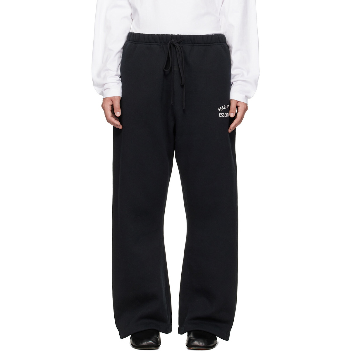 Fear of God ESSENTIALS Black Varsity Flare Sweatpants