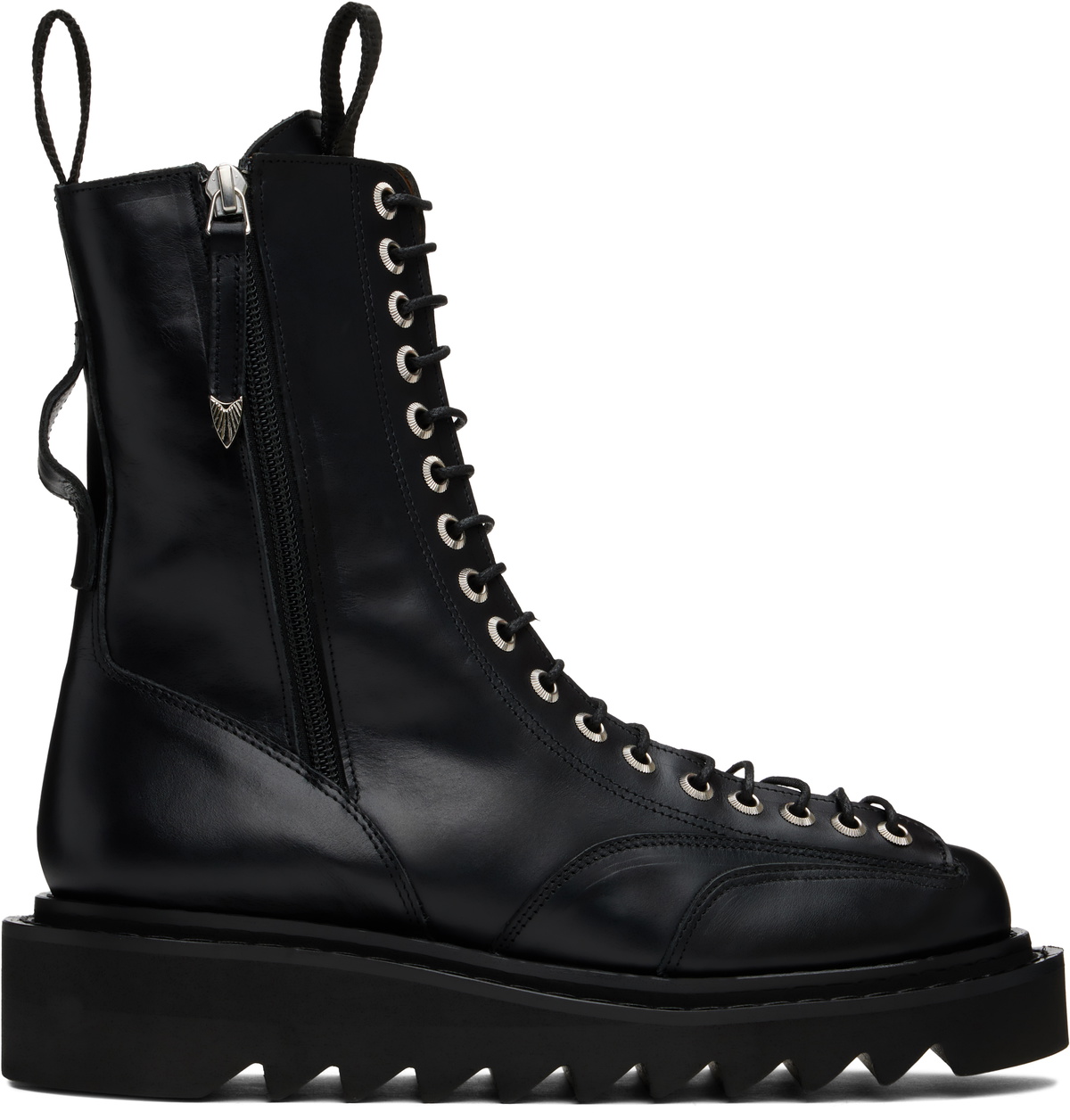 Toga Virilis Black Lace-Up Boots Toga Virilis