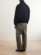 Paly Hollywood - Logo-Embroidered Printed Wool-Blend Zip-Up Jacket - Blue