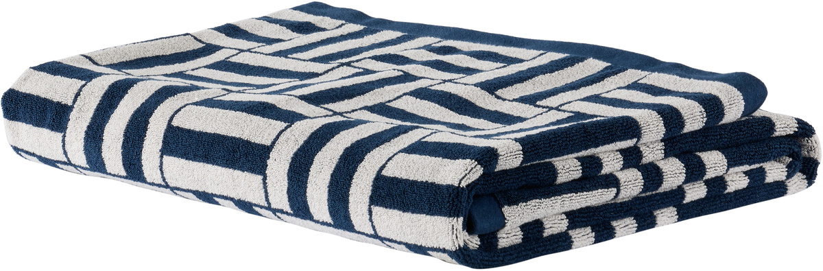 Baina Navy & Gray Willis Pool Towel
