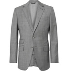 TOM FORD - Grey O'Connor Slim-Fit Super 110s Wool-Sharkskin Suit Jacket - Gray