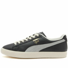 Puma Men's Clyde Base Sneakers in Black/Gold