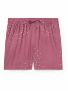 Kardo - Olbia Straight-Leg Tie-Dyed Cotton Drawstring Shorts - Pink