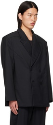 Entire Studios Black Double-Breasted Blazer