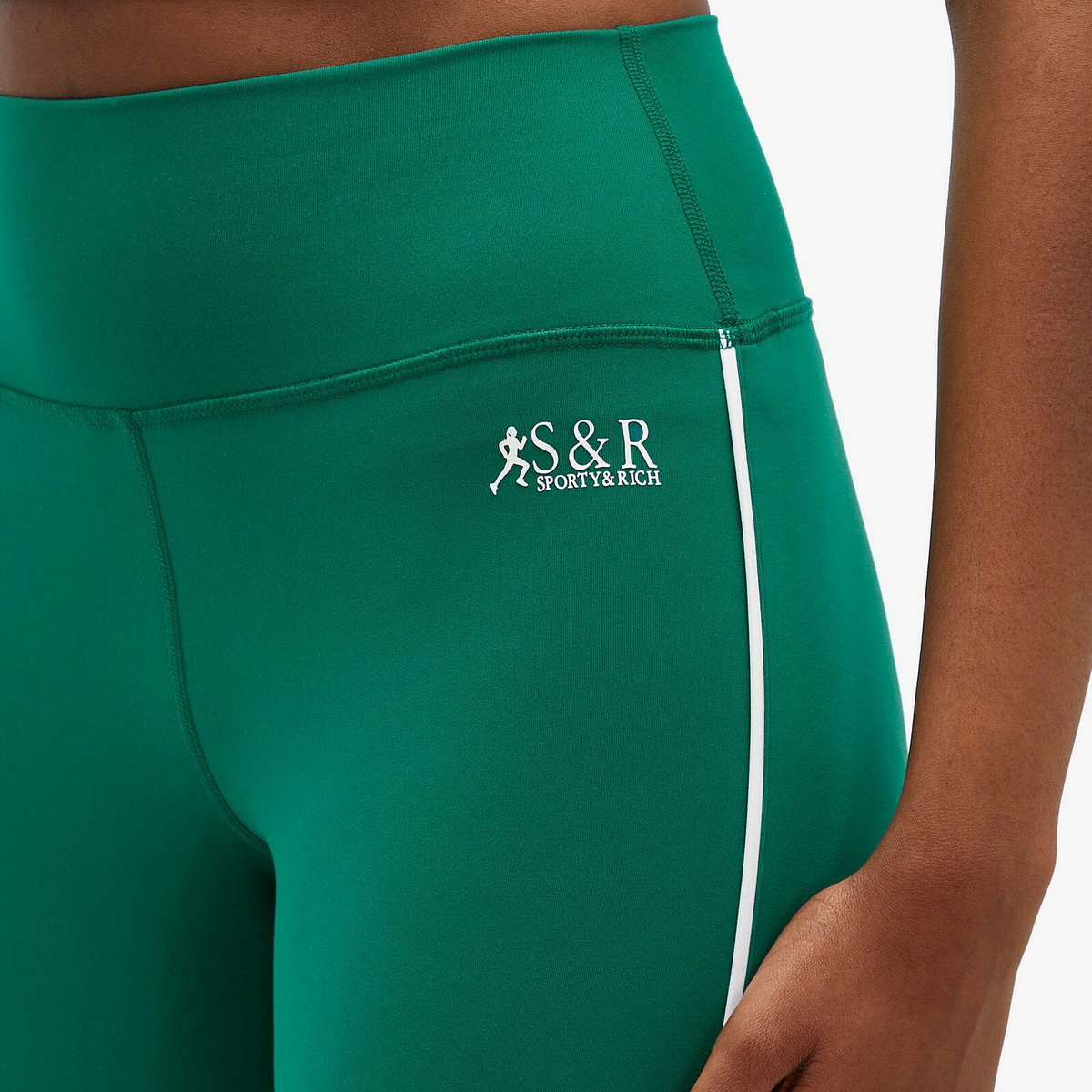Sporty & Rich Women's Runner Leggings in Alphine White Sporty & Rich