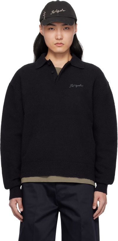 Photo: Axel Arigato Black Scribble Polo Sweater