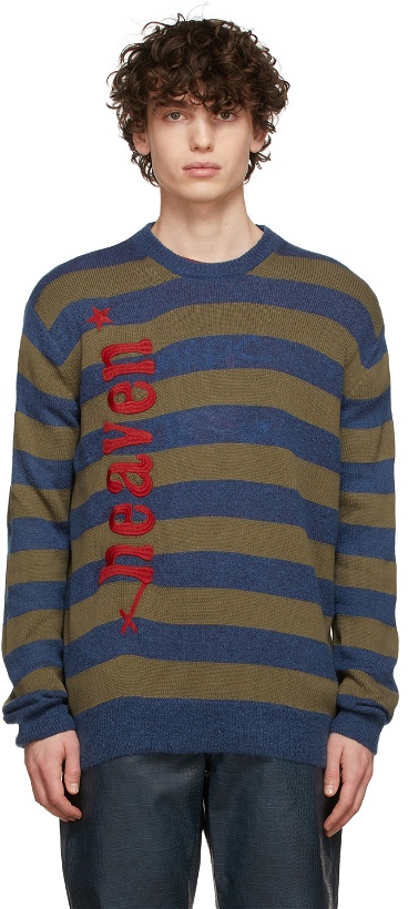 Photo: Marc Jacobs Heaven Blue & Khaki Striped Heaven Charm Sweater