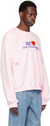 Alexander Wang Pink 'Love Our Customers' Sweatshirt