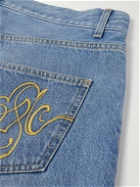 Stockholm Surfboard Club - Straight-Leg Embroidered Jeans - Blue