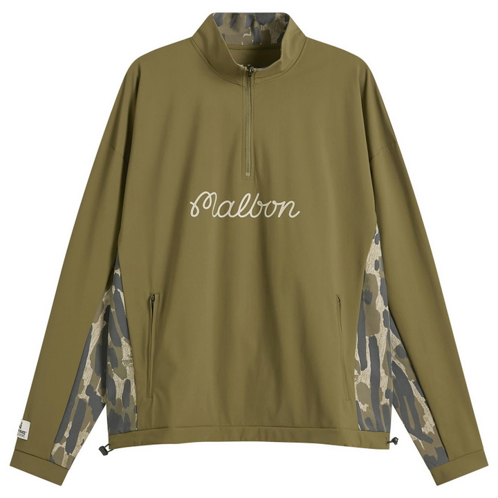 Photo: Malbon Men's Tour Divot Camo Performance Shell Jacket in Bark Camo