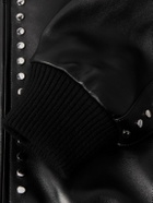 LOEWE - Studded Leather Bomber Jacket - Black